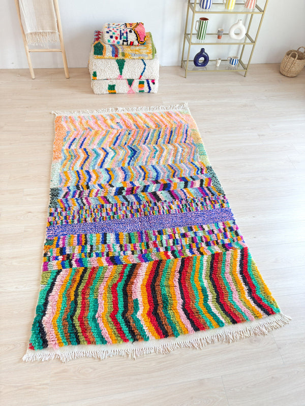 Tapis Berbère Coloré 146 X 252 Cm - N°2229