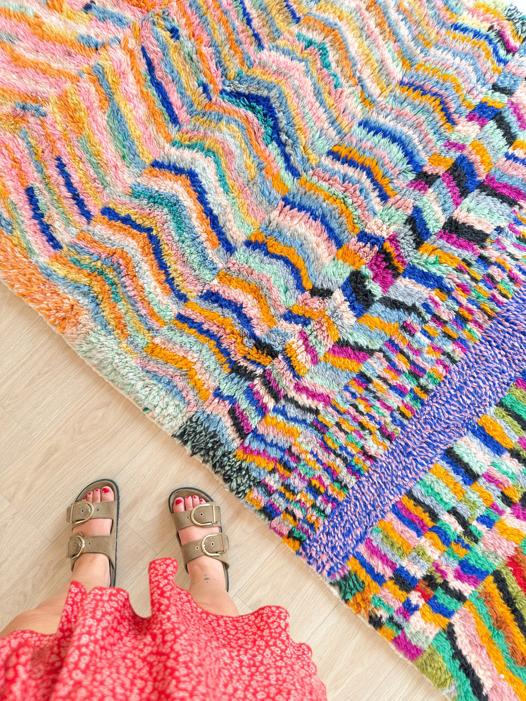 Tapis Berbère Coloré 146 X 252 Cm - N°2229