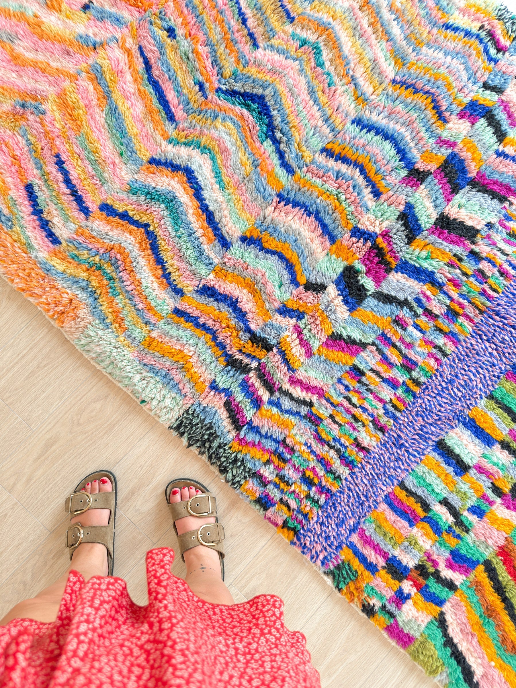 Tapis Berbère Coloré 146 X 252 Cm - N°2229