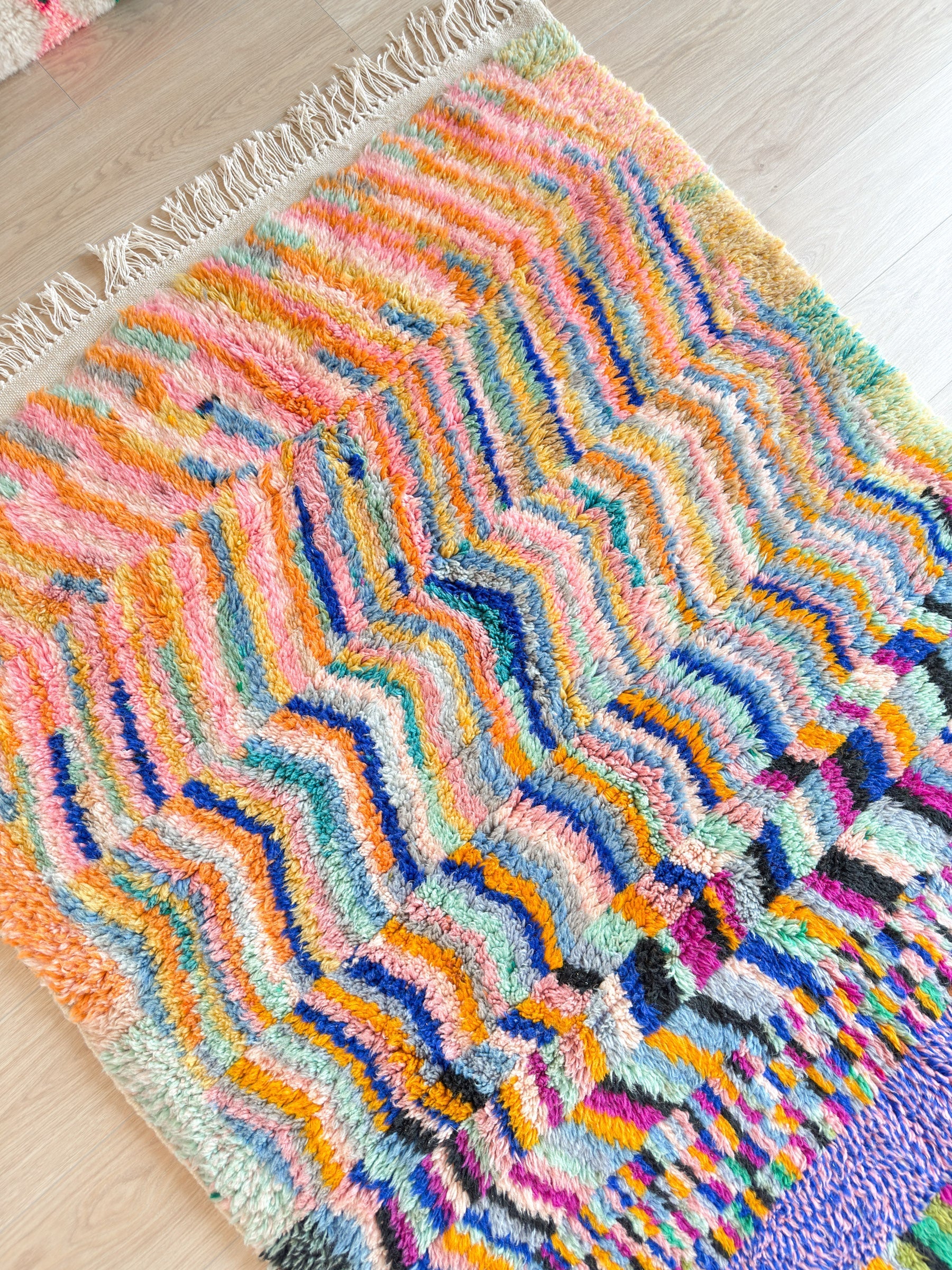 Tapis Berbère Coloré 146 X 252 Cm - N°2229