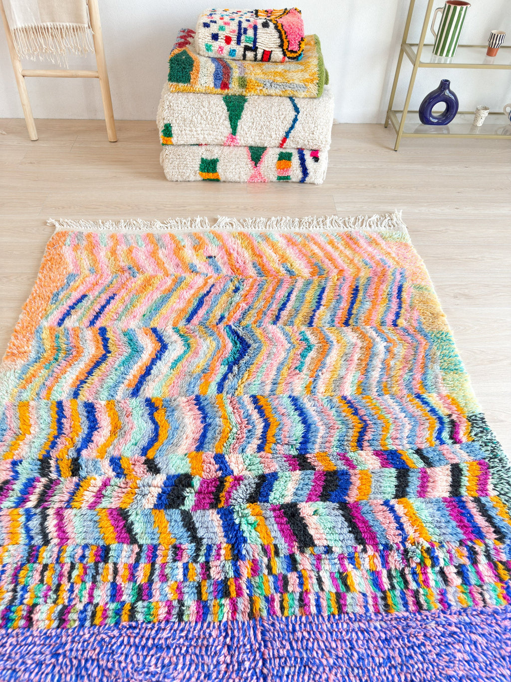 Tapis Berbère Coloré 146 X 252 Cm - N°2229