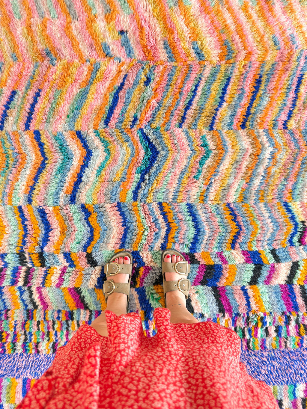 Tapis Berbère Coloré 146 X 252 Cm - N°2229