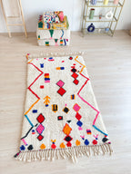 Tapis Berbère Coloré 119 X 210 Cm - N°2242