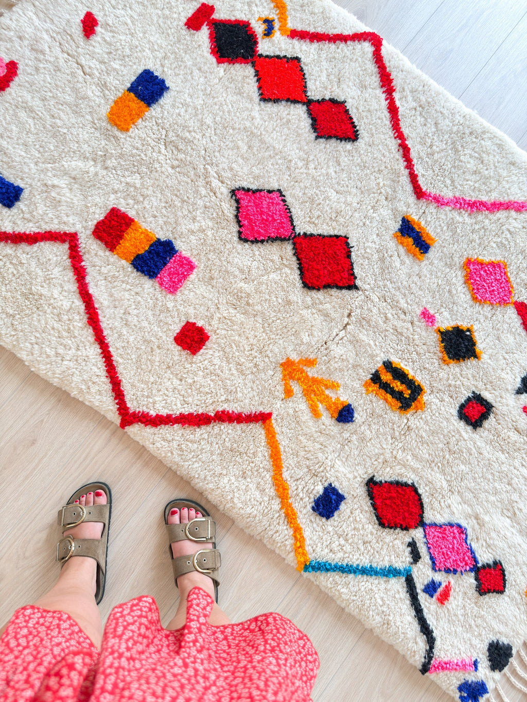 Tapis Berbère Coloré 119 X 210 Cm - N°2242