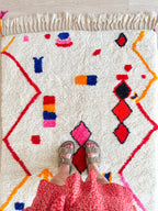 Tapis Berbère Coloré 119 X 210 Cm - N°2242