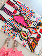 Tapis Berbère Coloré 107 X 189 Cm - N°2209