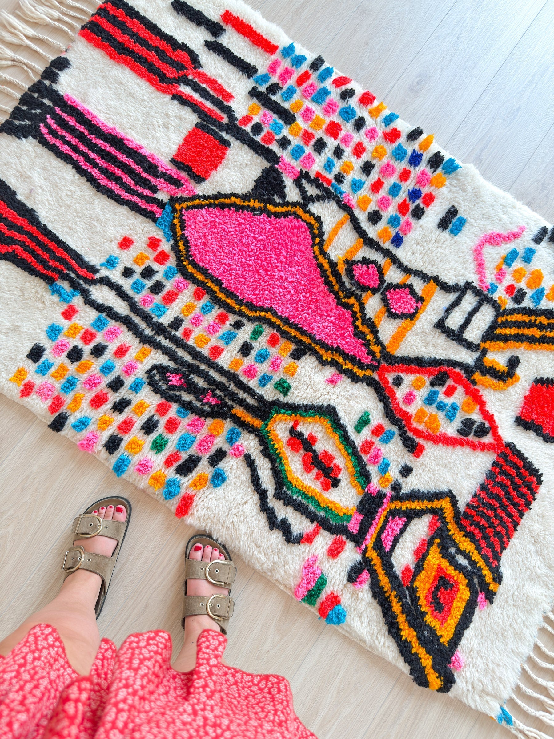 Tapis Berbère Coloré 107 X 189 Cm - N°2209