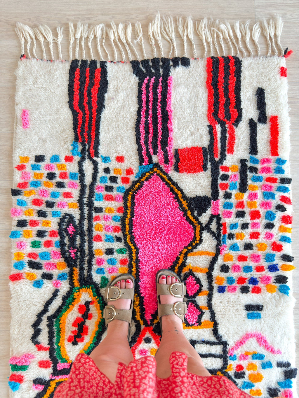Tapis Berbère Coloré 107 X 189 Cm - N°2209