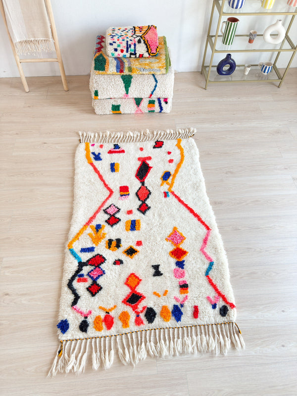 Tapis Berbère Coloré 107 X 183 Cm - N°2239