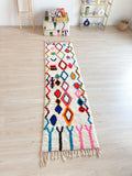 Tapis De Couloir Berbère Coloré 81 X 299 Cm - N°2224