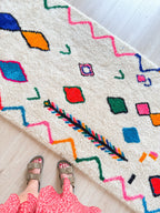 Tapis De Couloir Berbère Coloré 108 X 347 Cm - N°2235