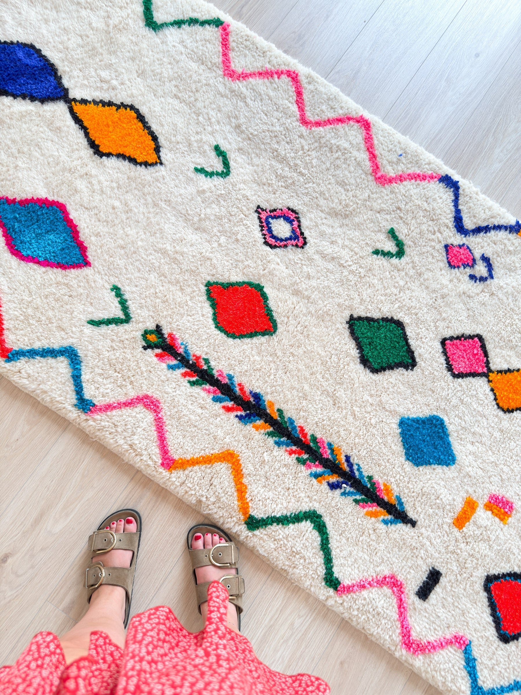 Tapis De Couloir Berbère Coloré 108 X 347 Cm - N°2235
