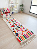 Tapis Berbère De Couloir Coloré  88 X 263 Cm - N°1870