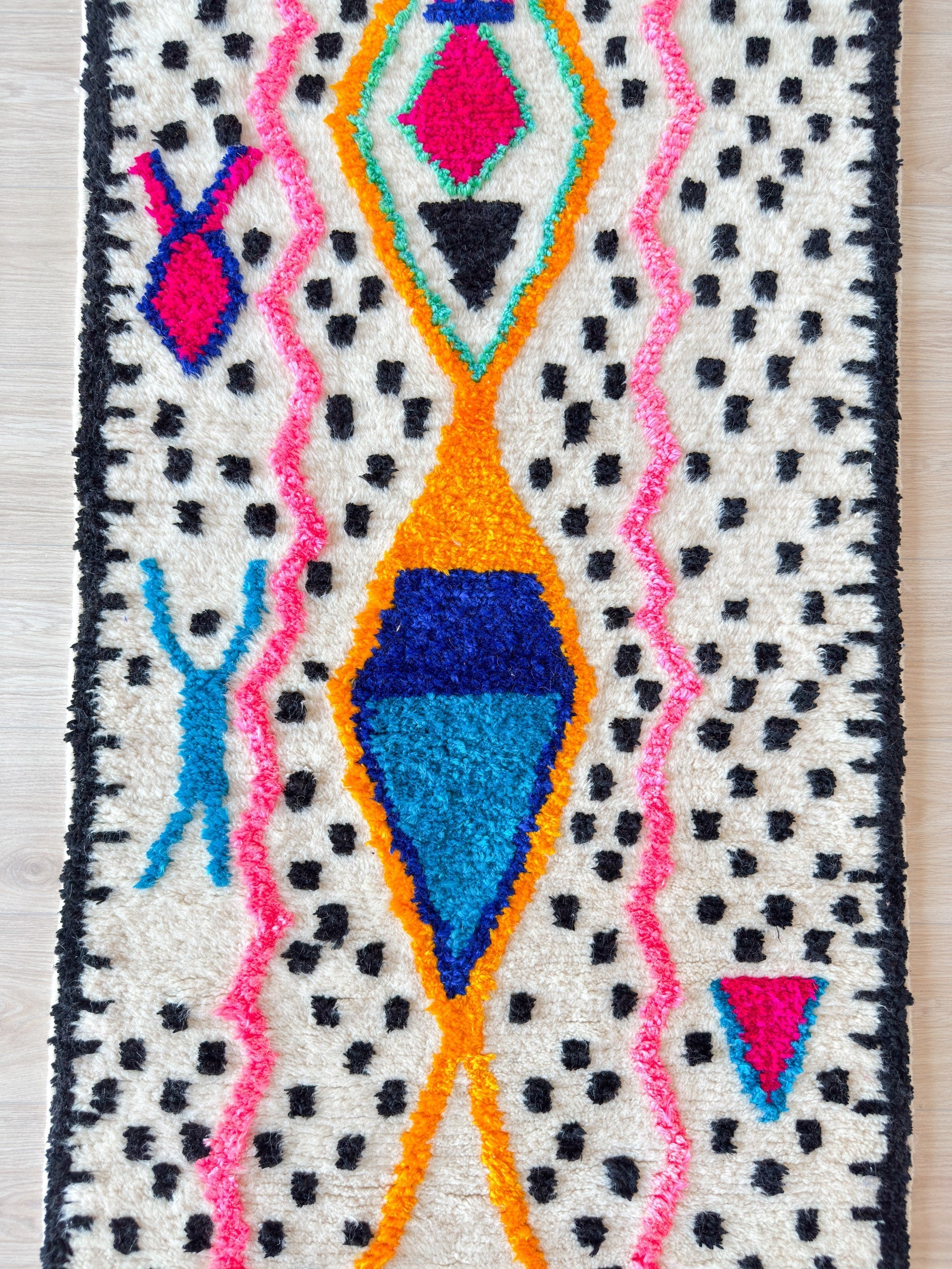 Tapis De Couloir Berbère Coloré 87 X 304 Cm - N°1965