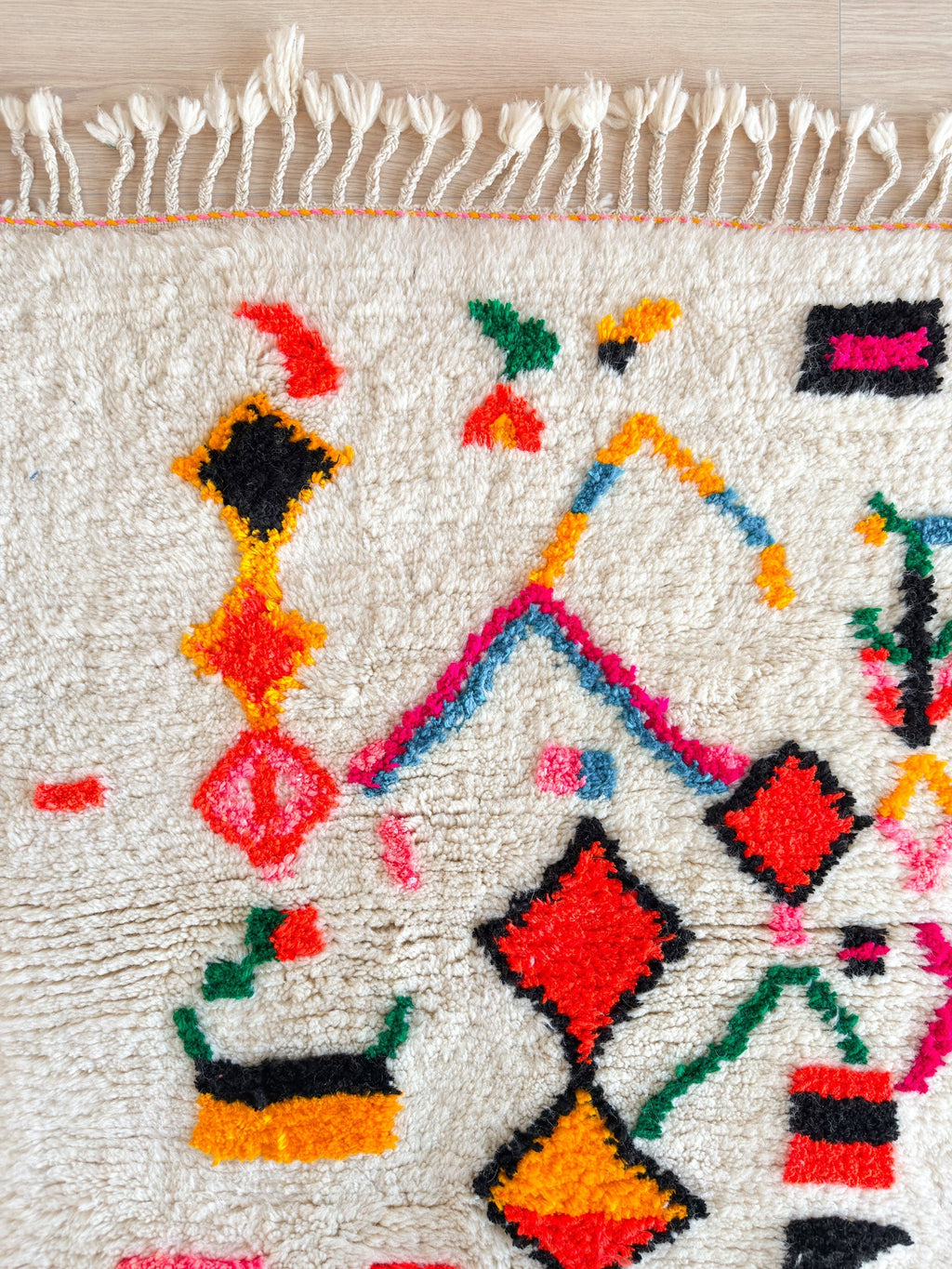 Tapis Berbère De Couloir Coloré  88 X 263 Cm - N°1870
