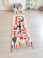 Tapis De Couloir Berbère Coloré 86 X 260 Cm - N°2232