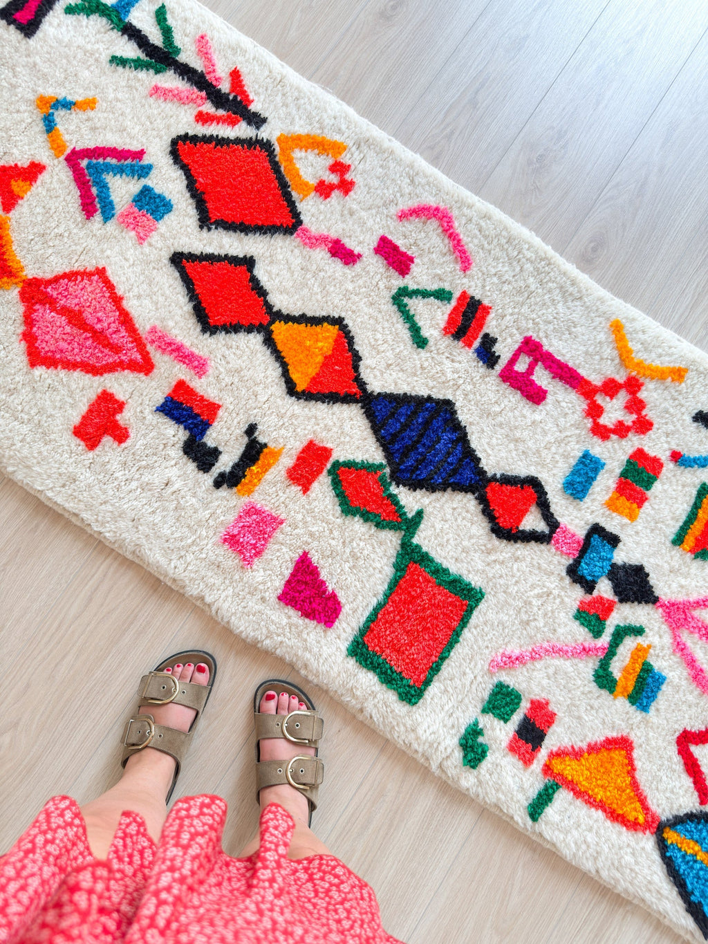 Tapis De Couloir Berbère Coloré 86 X 260 Cm - N°2232