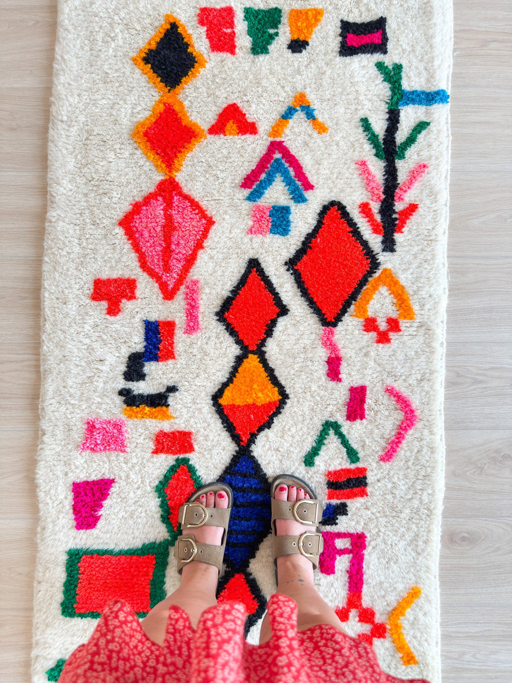 Tapis De Couloir Berbère Coloré 86 X 260 Cm - N°2232