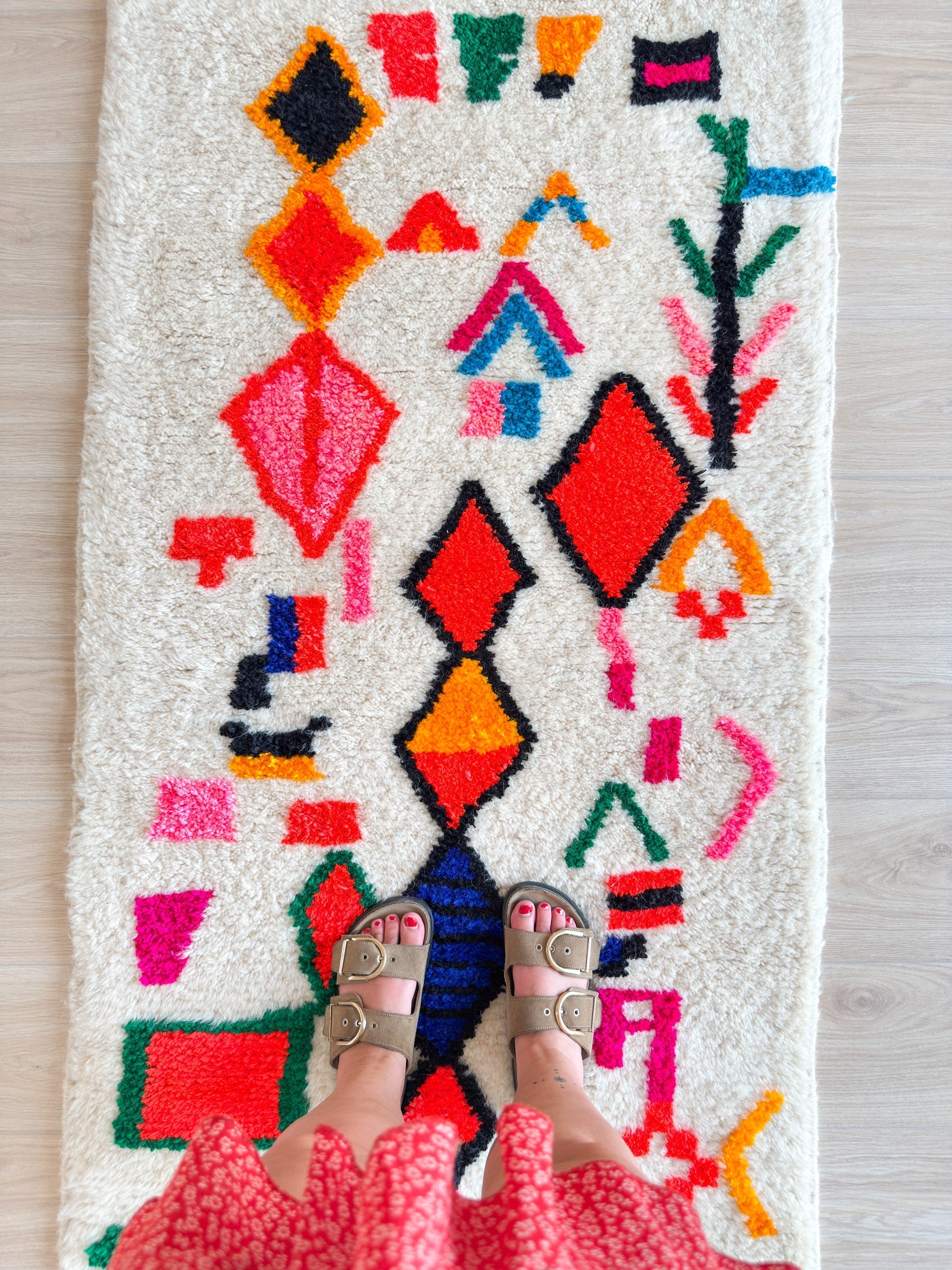 Tapis De Couloir Berbère Coloré 86 X 260 Cm - N°2232