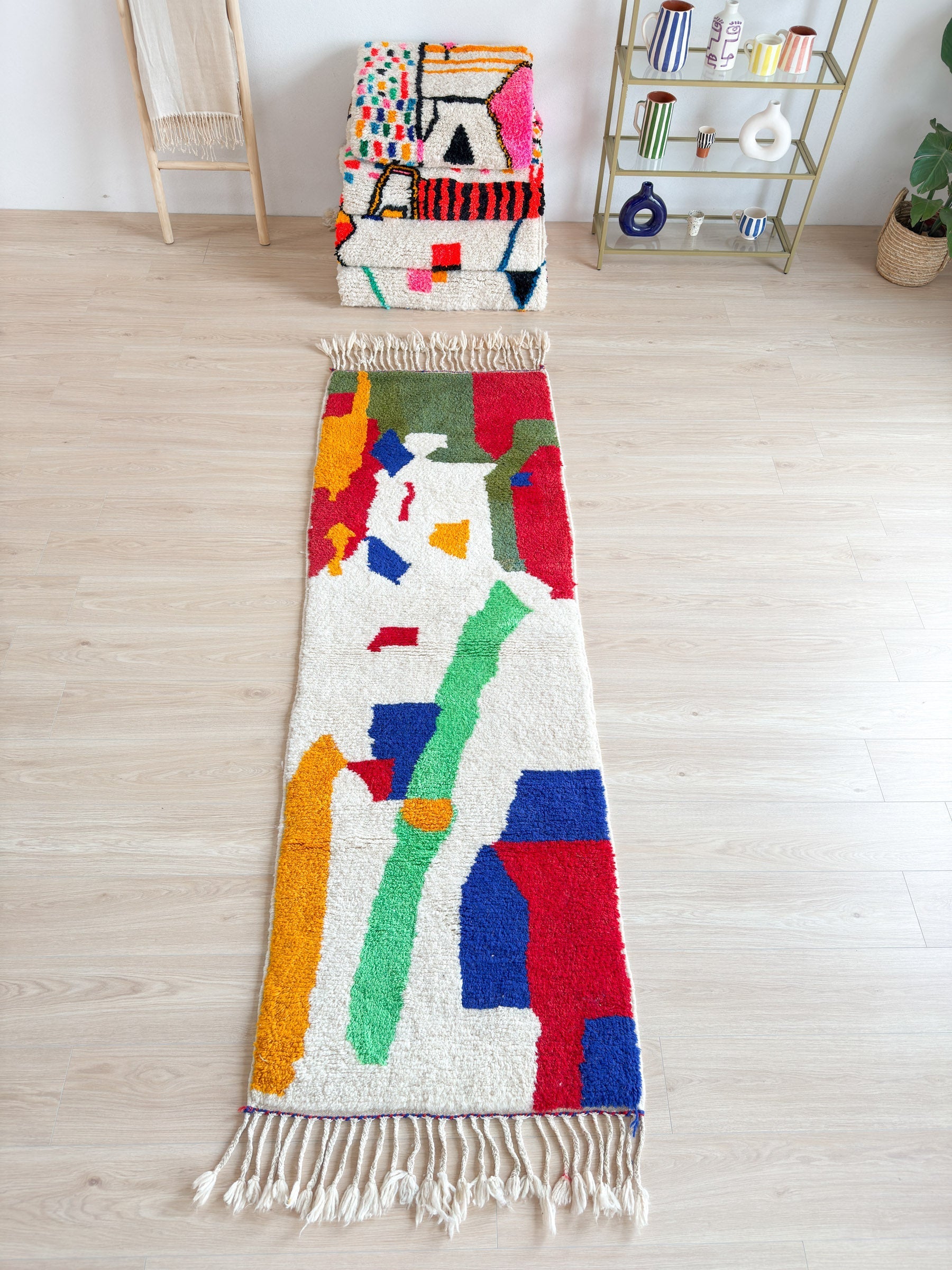 Tapis Berbère De Couloir Coloré  83 X 275 Cm - N°1760