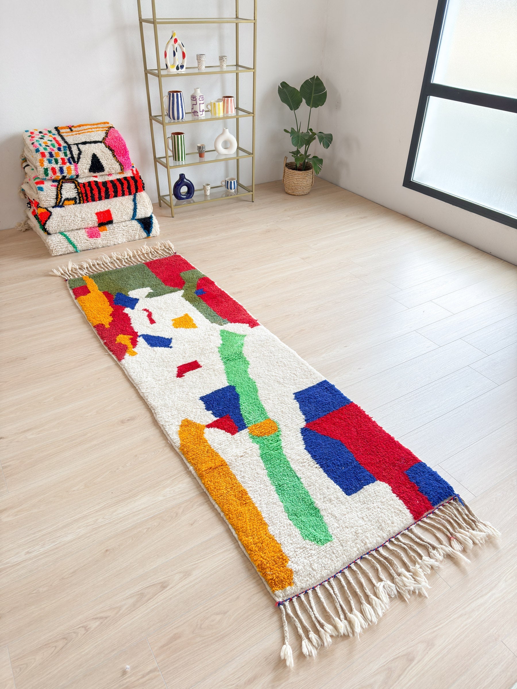 Tapis Berbère De Couloir Coloré  83 X 275 Cm - N°1760