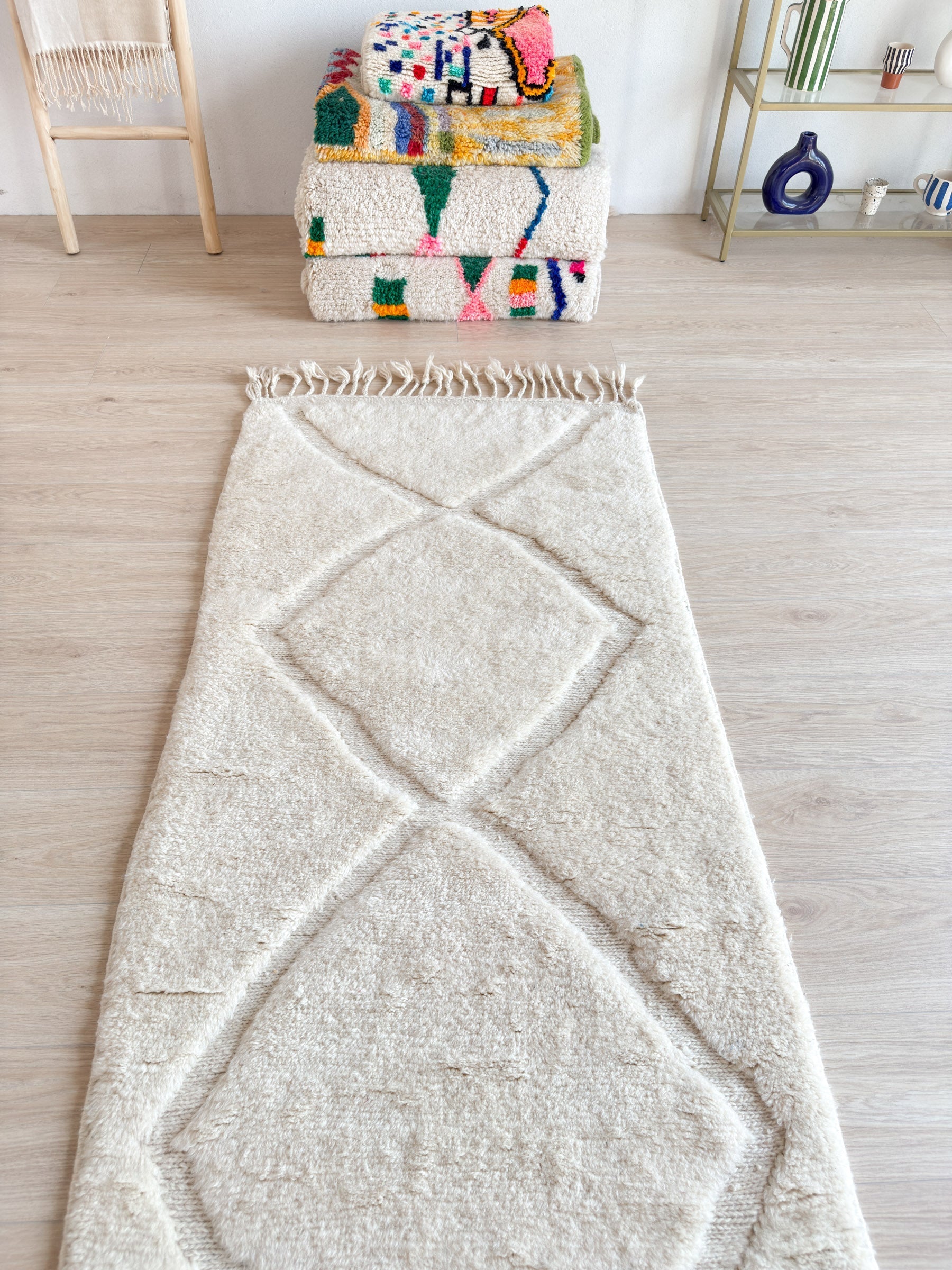 Tapis De Couloir Beni Ouarain 90 X 267 Cm - N°2228