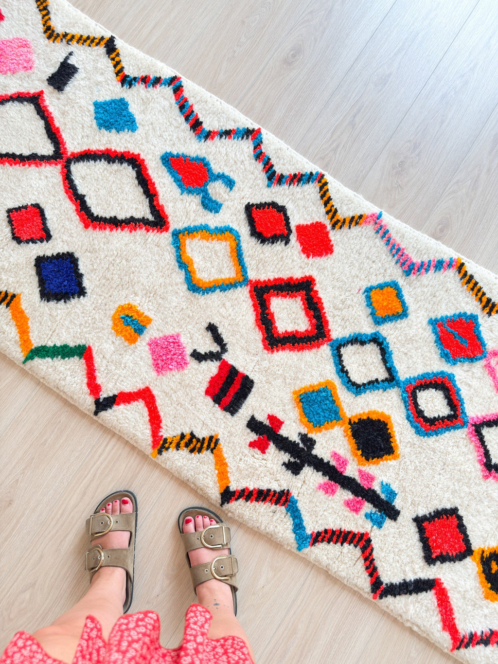 Tapis De Couloir Berbère Coloré 82 X 263 Cm - N°2234