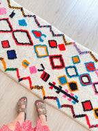 Tapis De Couloir Berbère Coloré 82 X 263 Cm - N°2234