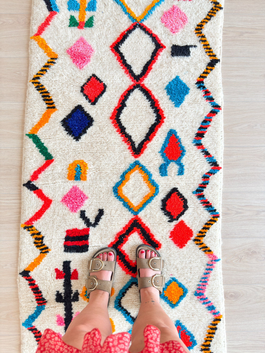 Tapis De Couloir Berbère Coloré 82 X 263 Cm - N°2234