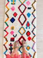 Tapis De Couloir Berbère Coloré 82 X 263 Cm - N°2234