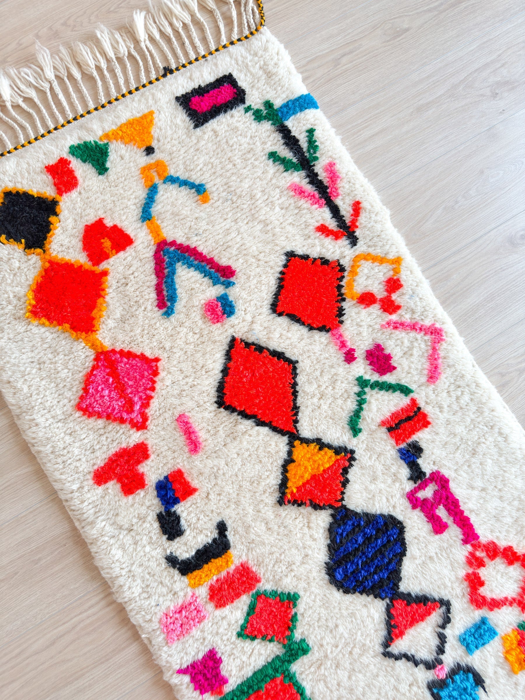 Tapis De Couloir Berbère Coloré 85 X 268 Cm - N°2222