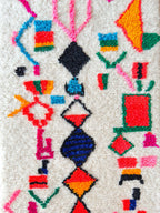 Tapis De Couloir Berbère Coloré 85 X 268 Cm - N°2222