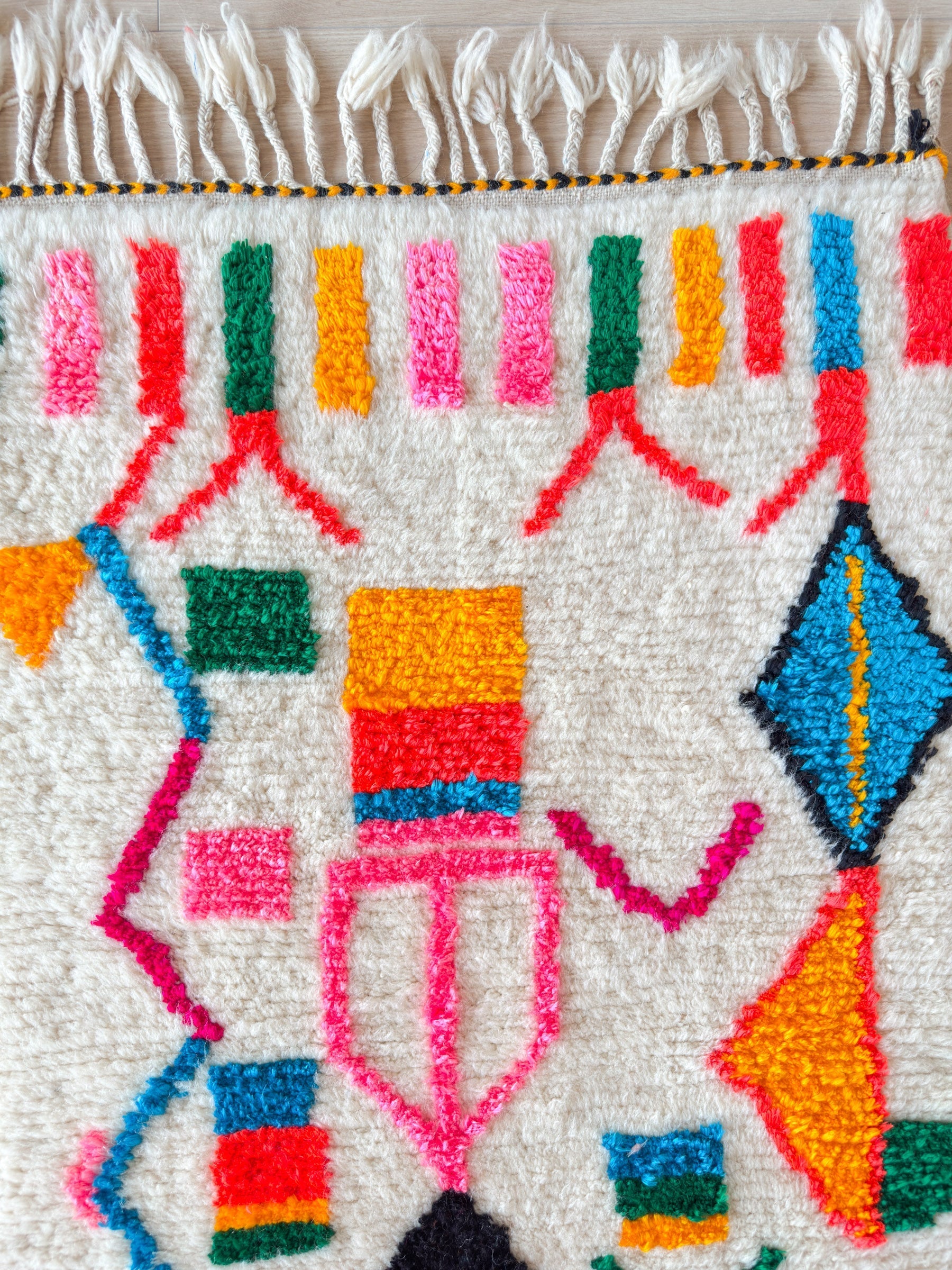 Tapis De Couloir Berbère Coloré 85 X 268 Cm - N°2222