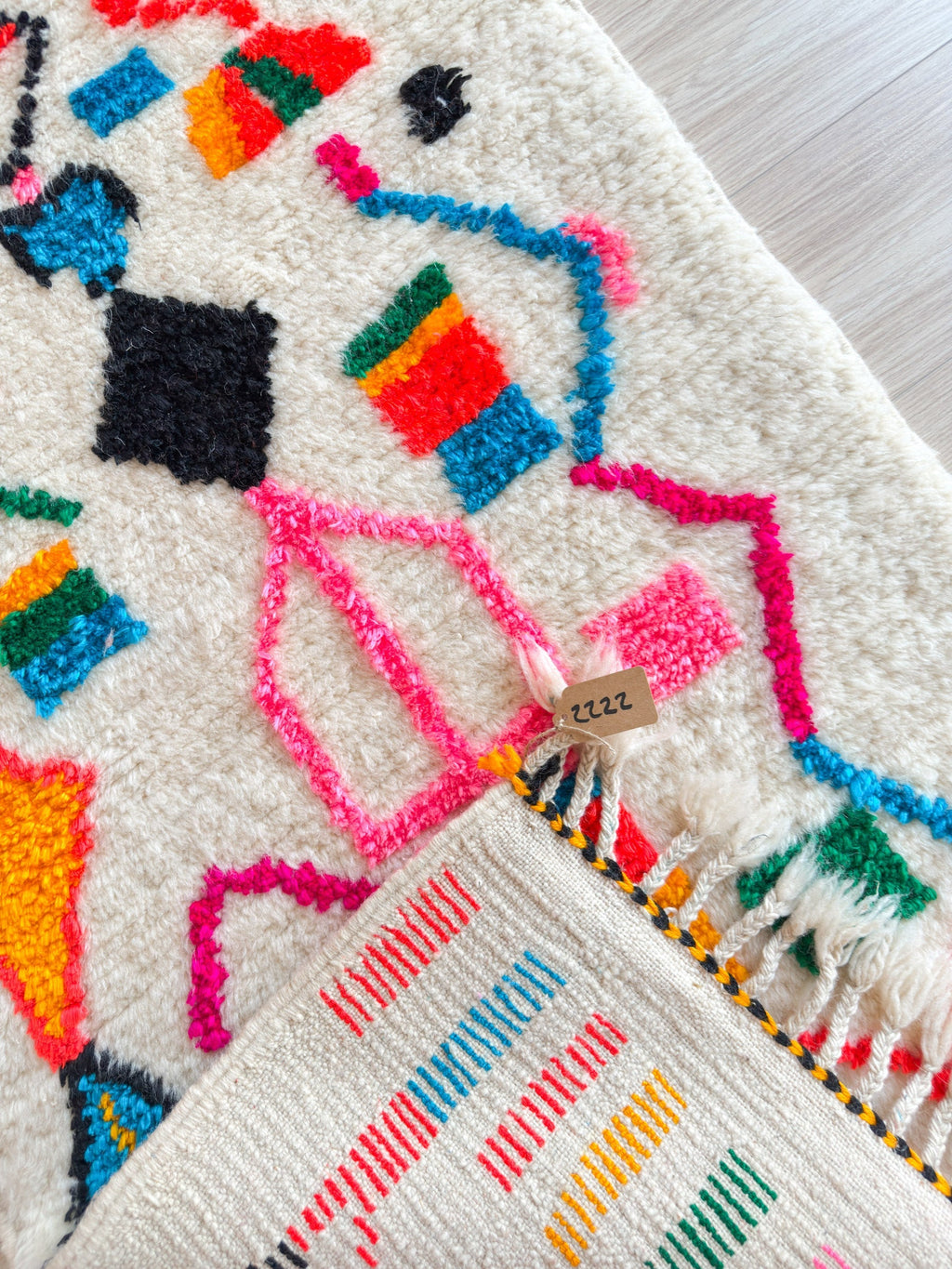 Tapis De Couloir Berbère Coloré 85 X 268 Cm - N°2222