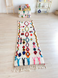 Tapis De Couloir Berbère Coloré 86 X 256 Cm - N°2223