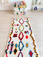 Tapis De Couloir Berbère Coloré 86 X 256 Cm - N°2223