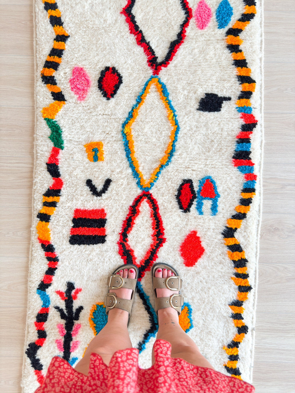 Tapis De Couloir Berbère Coloré 86 X 256 Cm - N°2223
