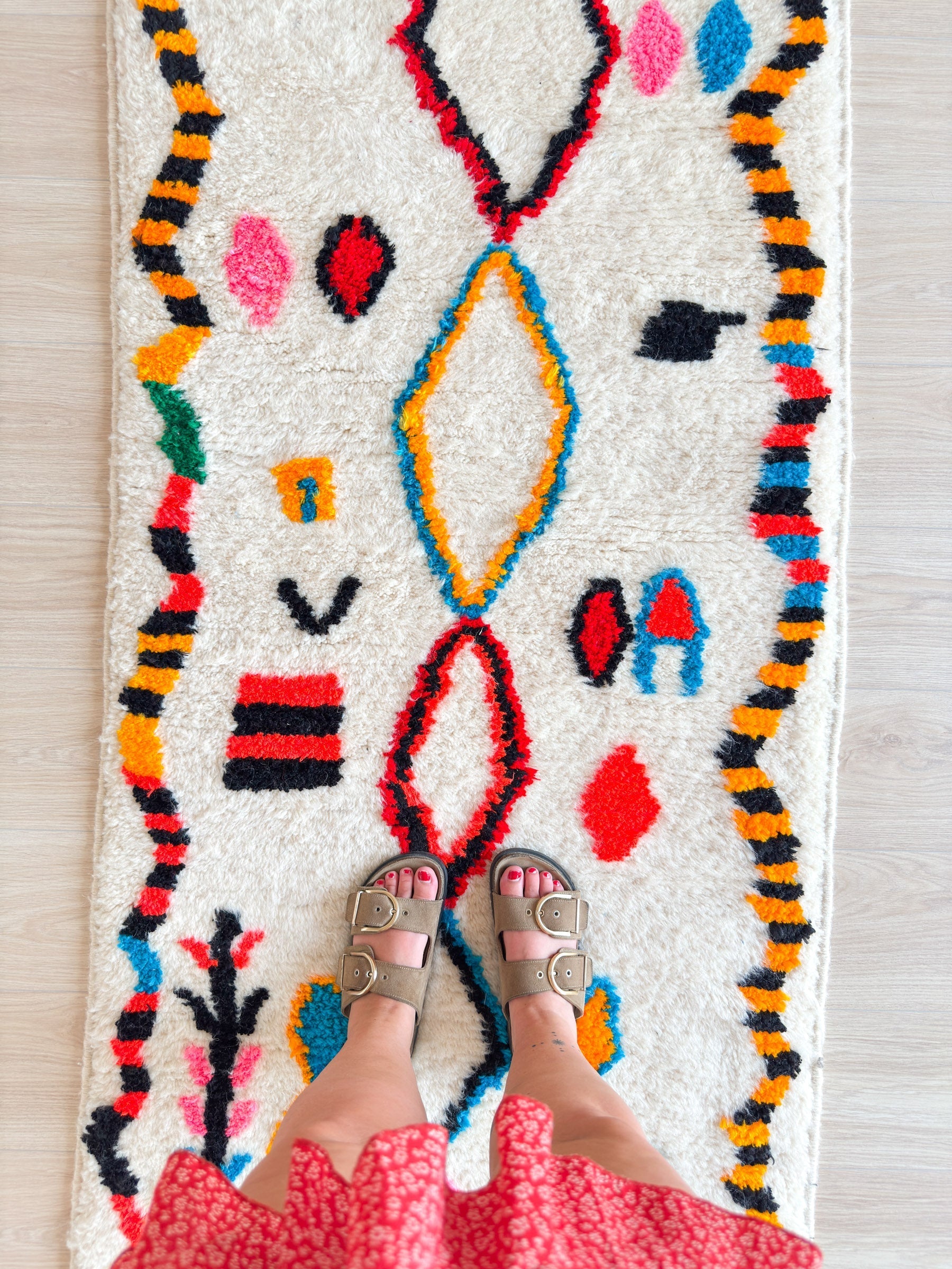 Tapis De Couloir Berbère Coloré 86 X 256 Cm - N°2223