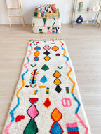 Tapis De Couloir Berbère Coloré 90 X 295 Cm - N°2237