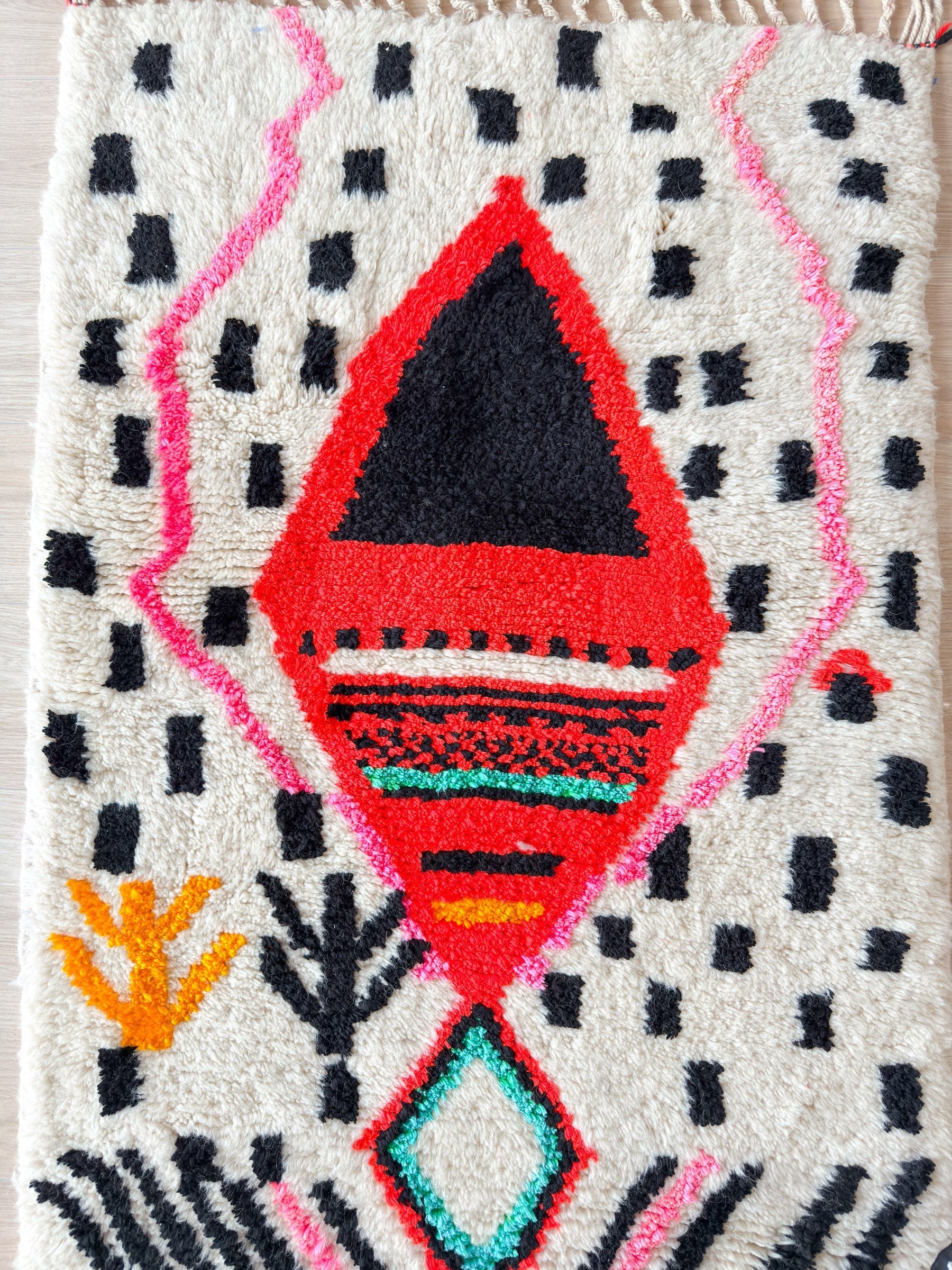 Tapis Berbère De Couloir Coloré 89 X 243 Cm - N°1479