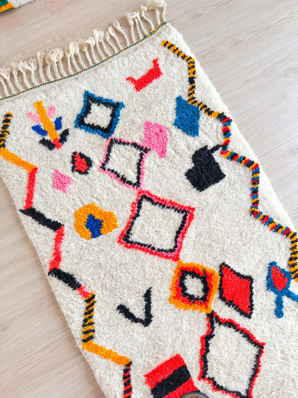 Tapis De Couloir Berbère Coloré 89 X 324 Cm - N°2243