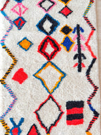 Tapis De Couloir Berbère Coloré 89 X 324 Cm - N°2243