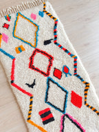 Tapis De Couloir Berbère Coloré 87 X 427 Cm - N°2215