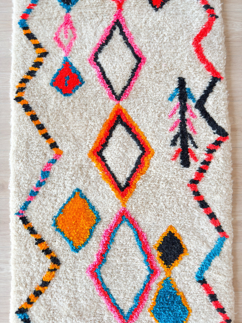 Tapis De Couloir Berbère Coloré 87 X 427 Cm - N°2215