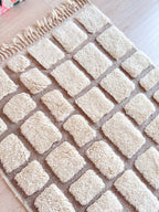 Tapis Berbère Blanc 151 X 270 Cm - N°2257