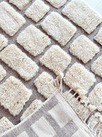 Tapis Berbère Blanc 151 X 270 Cm - N°2257