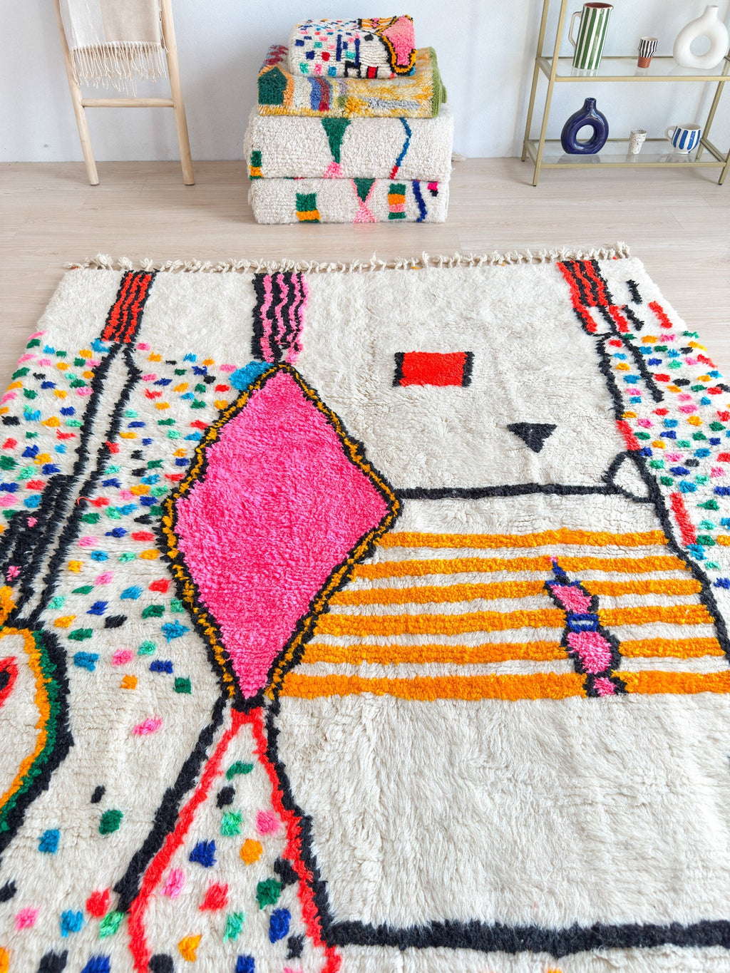 Tapis Berbère Coloré 197 X 304 Cm - N°2236