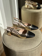 Slingback Gaby - Noir/Or