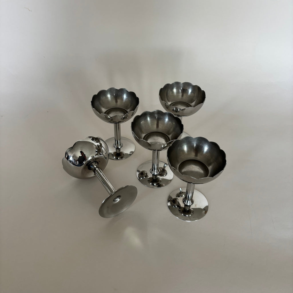Ensemble De 5 Coupelle Inox Fleur