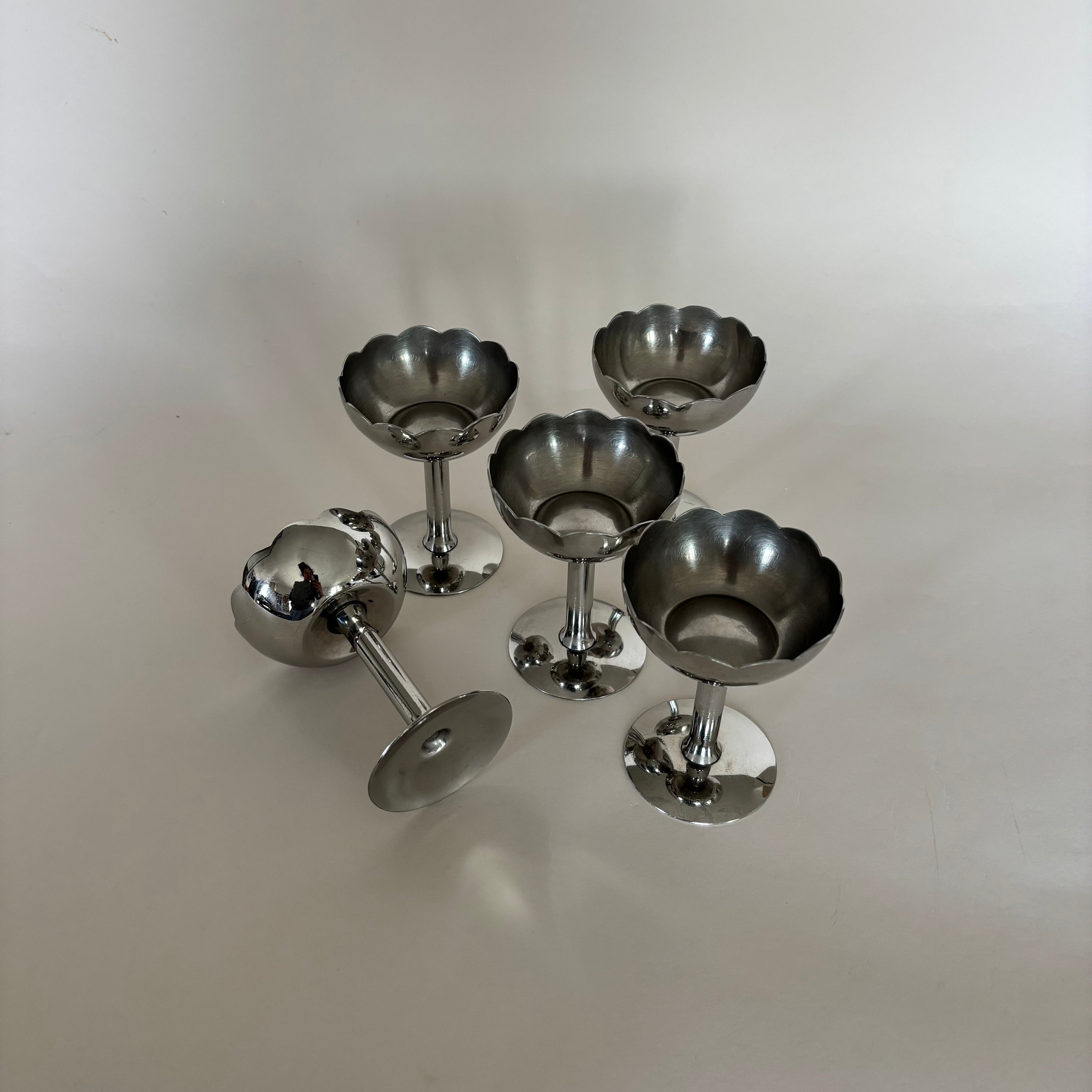 Ensemble De 5 Coupelle Inox Fleur